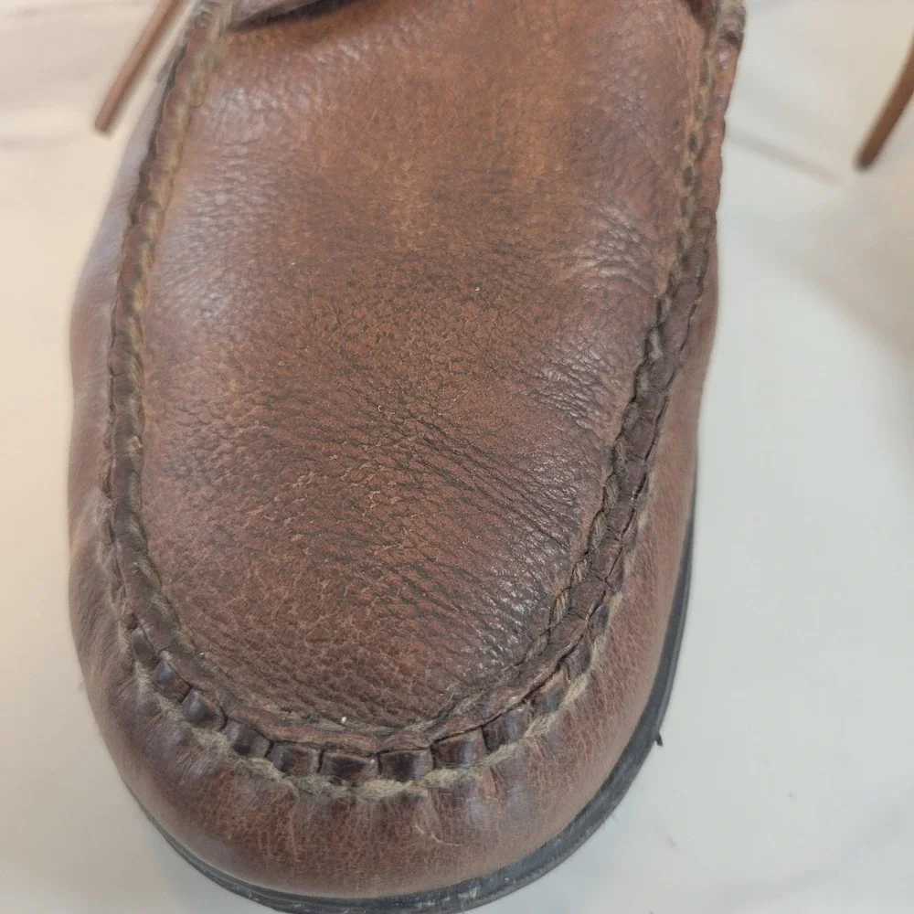 Martin Dingman Mens Brown Leather Boat Shoes Vibram Sole 9.5 M Chukka Brazil